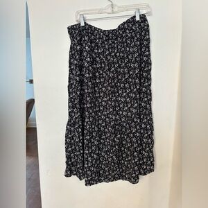 Madewell Tiered Peasant Midi Skirt in Branch Floral Sz XXL